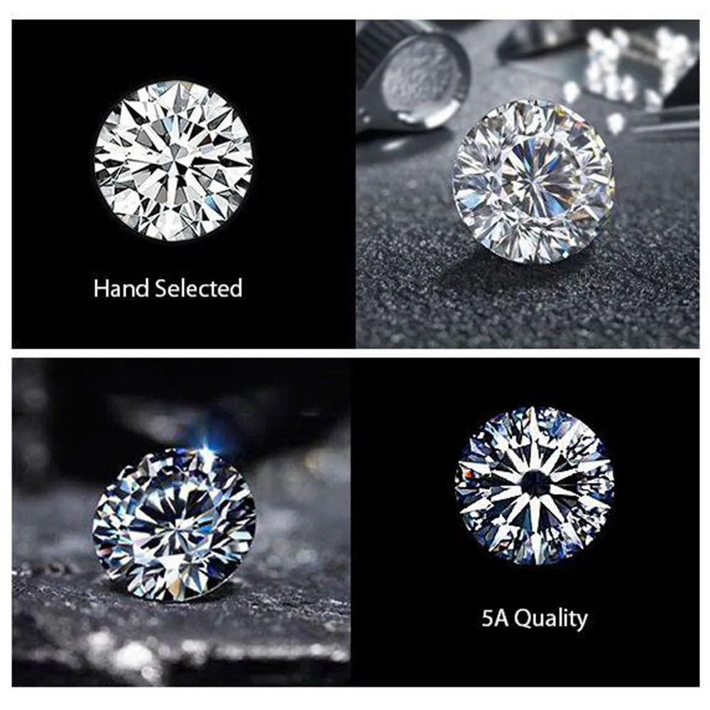 1.0 Carats VVS1 Moissanite Rings for Women 0057