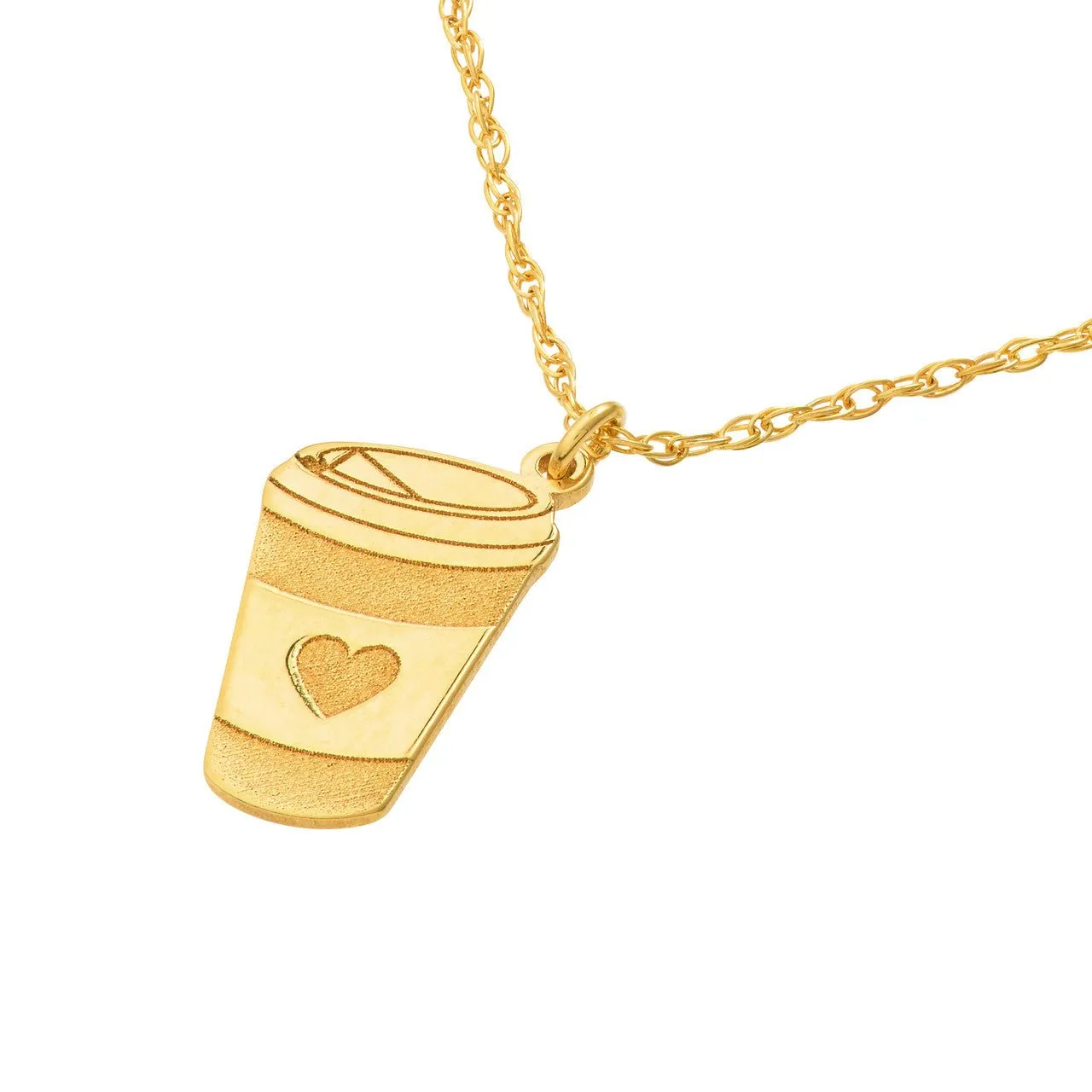 14K Gold Coffee Cup Pendant