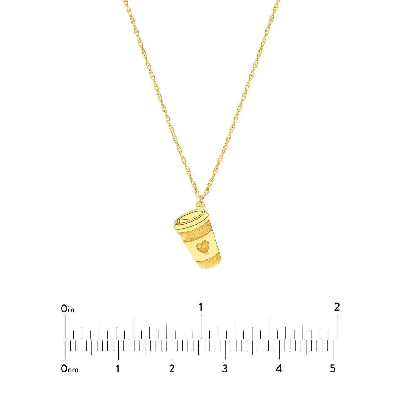 14K Gold Coffee Cup Pendant