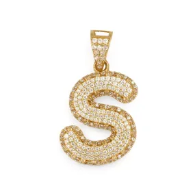 14K Yellow gold S pendant-320478