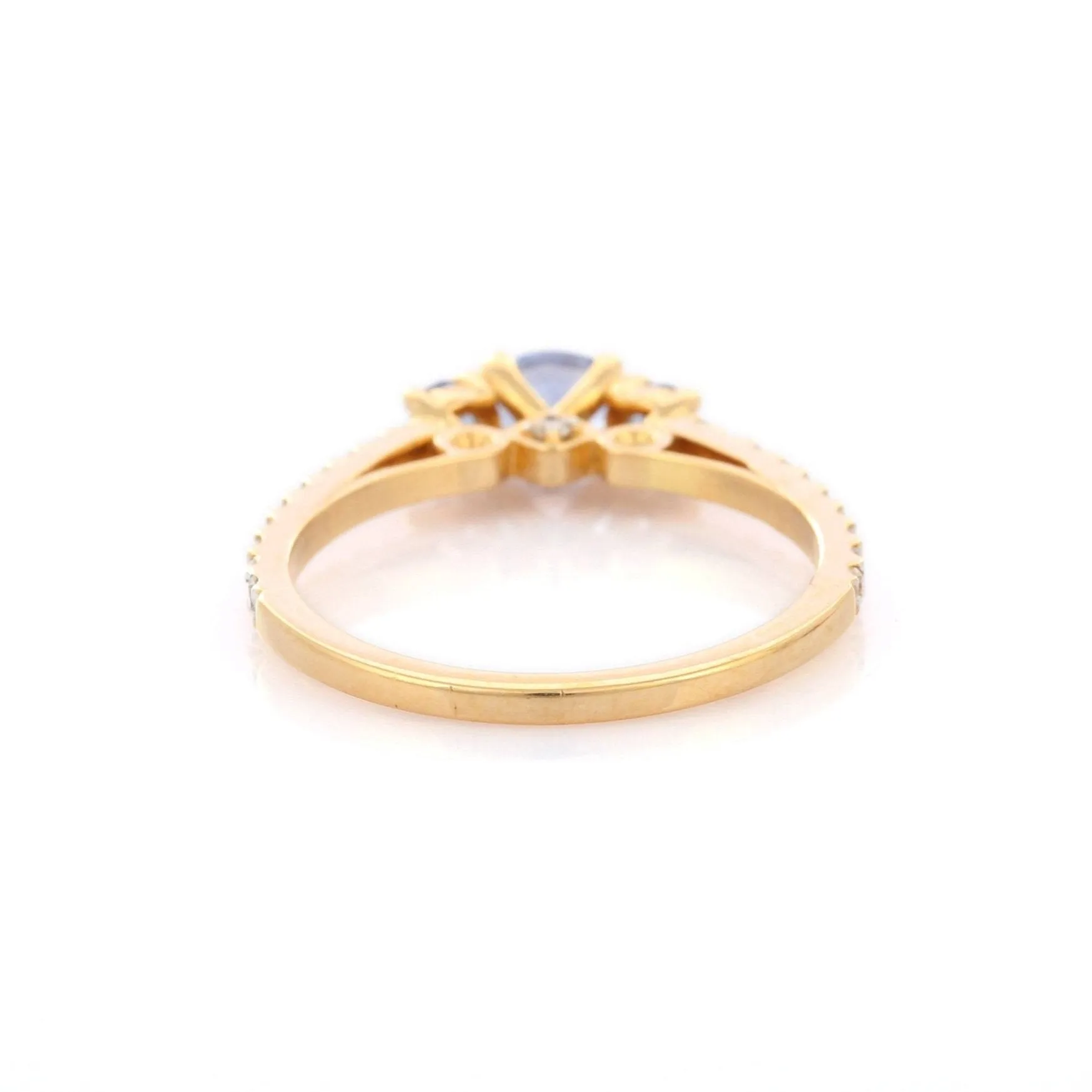 14K Yellow Gold Sapphire Ring