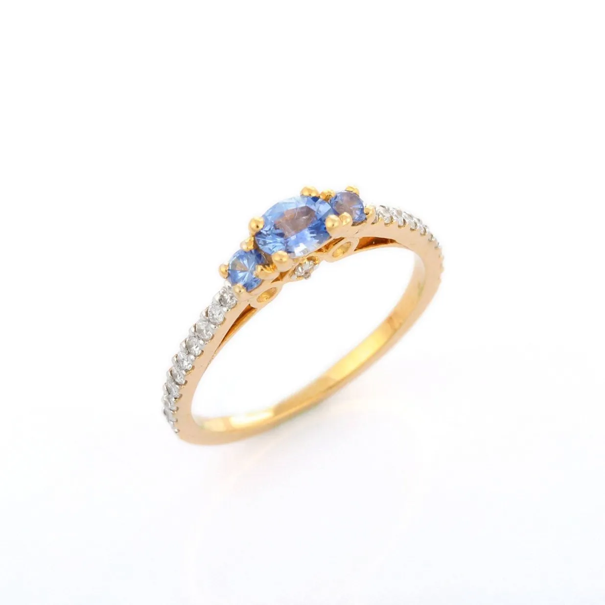 14K Yellow Gold Sapphire Ring