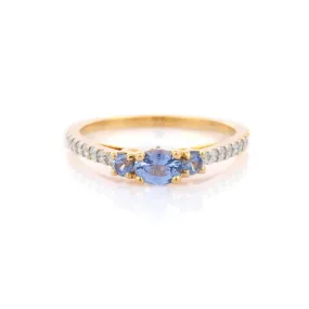 14K Yellow Gold Sapphire Ring