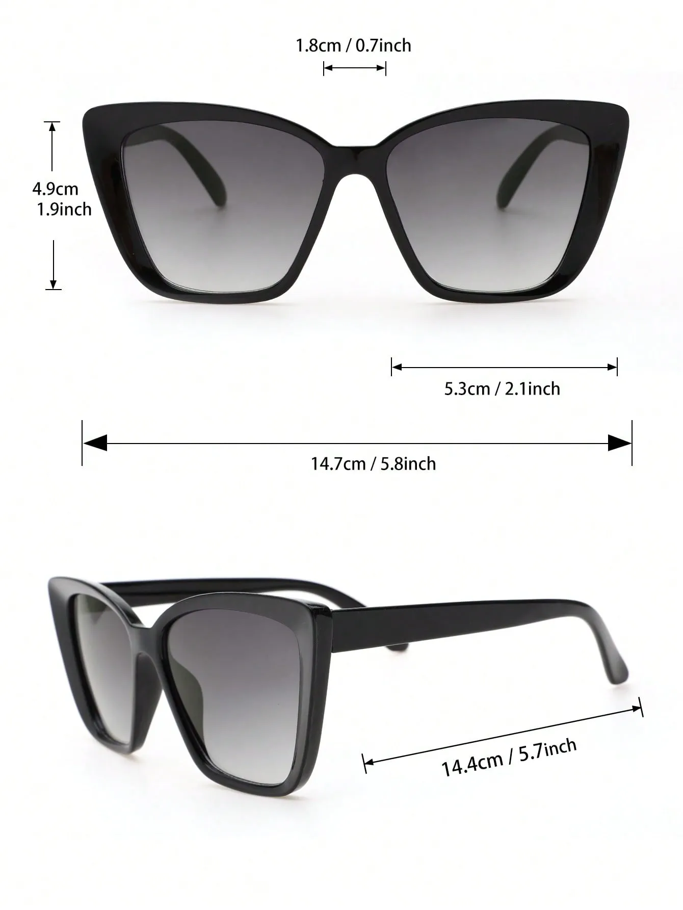 1pair Cat Eye Sunglasses