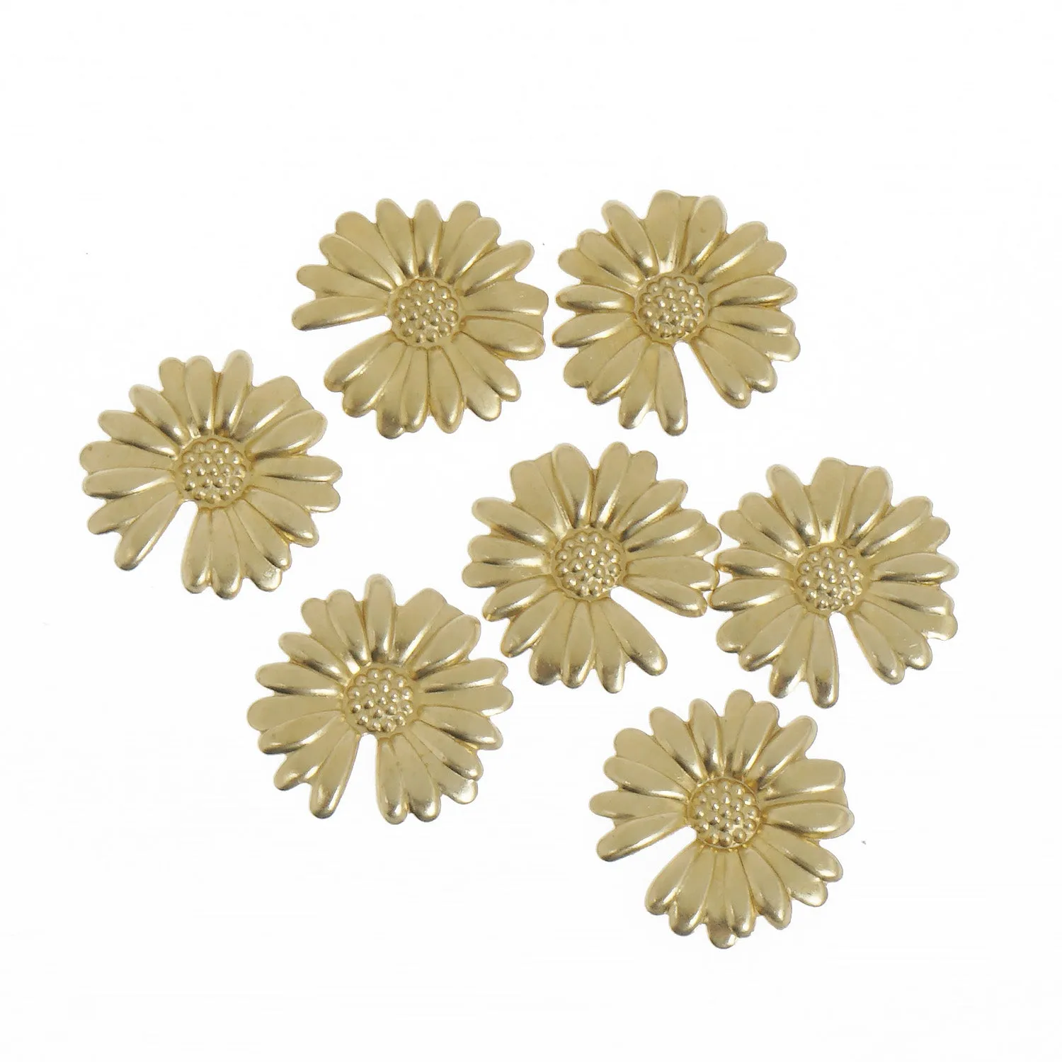 20PCS Raw Brass Daisy Charms, 20mm Flower Pendants Findings for jewelry making 10381150