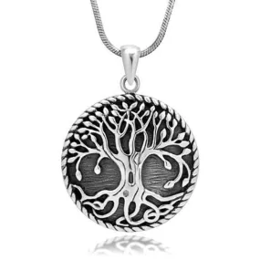 925 Sterling Silver Tree of Life / Yggdrasil Pendant