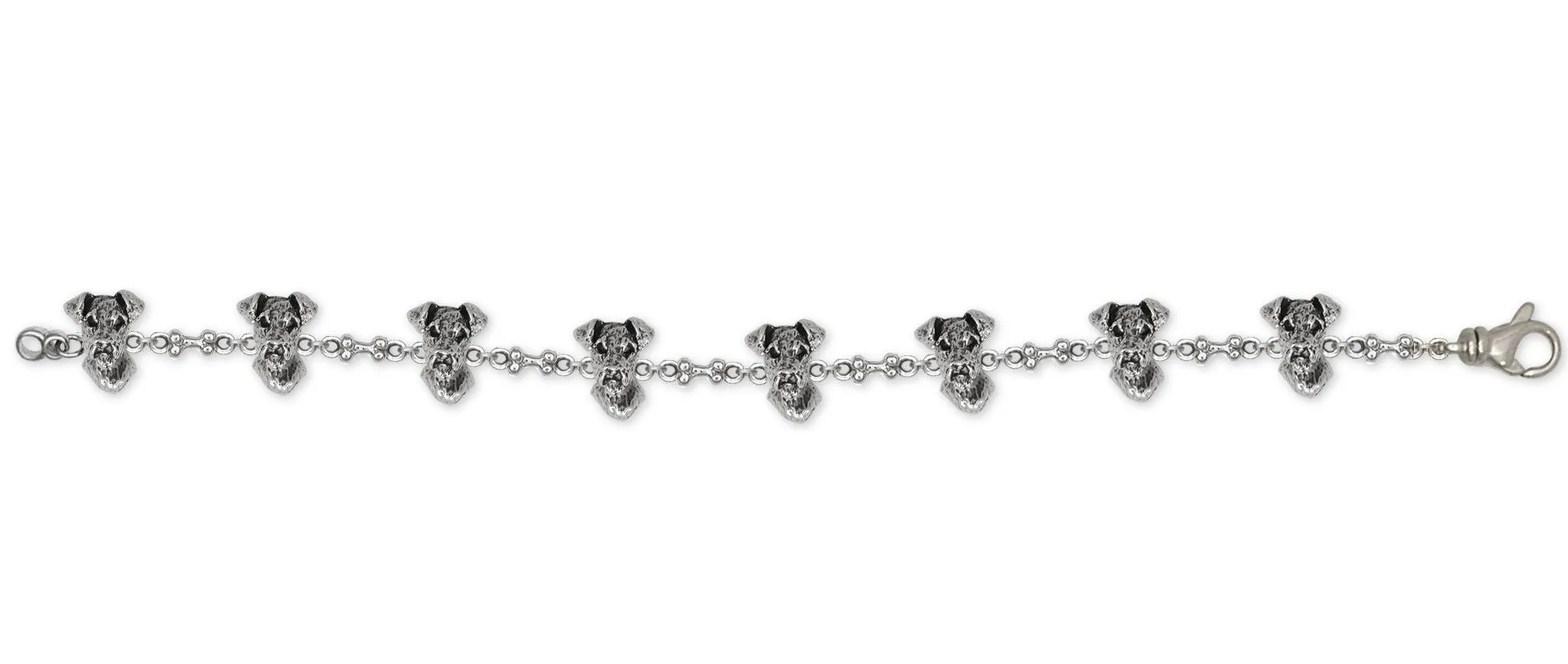 Airedale Terrier Bracelet Jewelry Sterling Silver Handmade Dog Bracelet AR7-BR