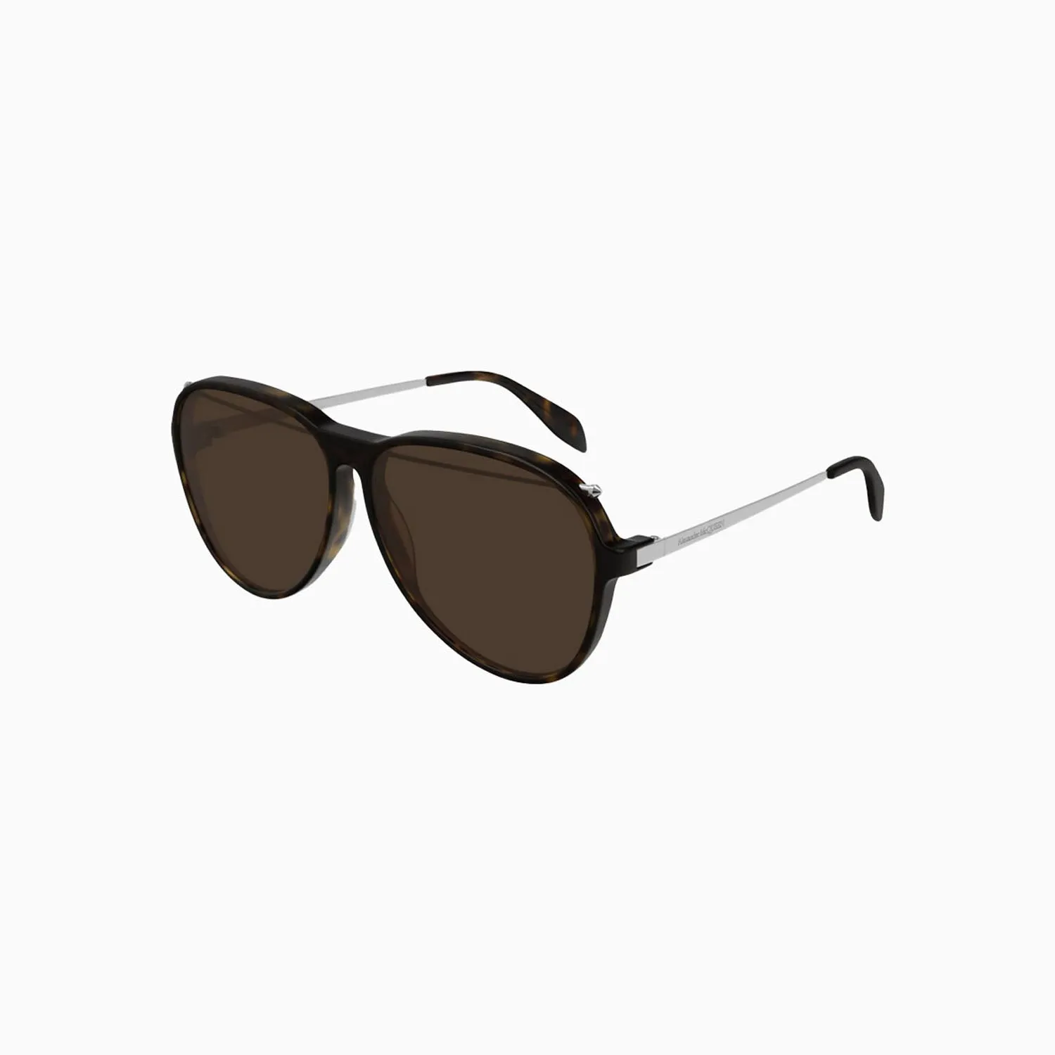 Alexander Mcqueen Ruthenium Havana Brown Sunglasses