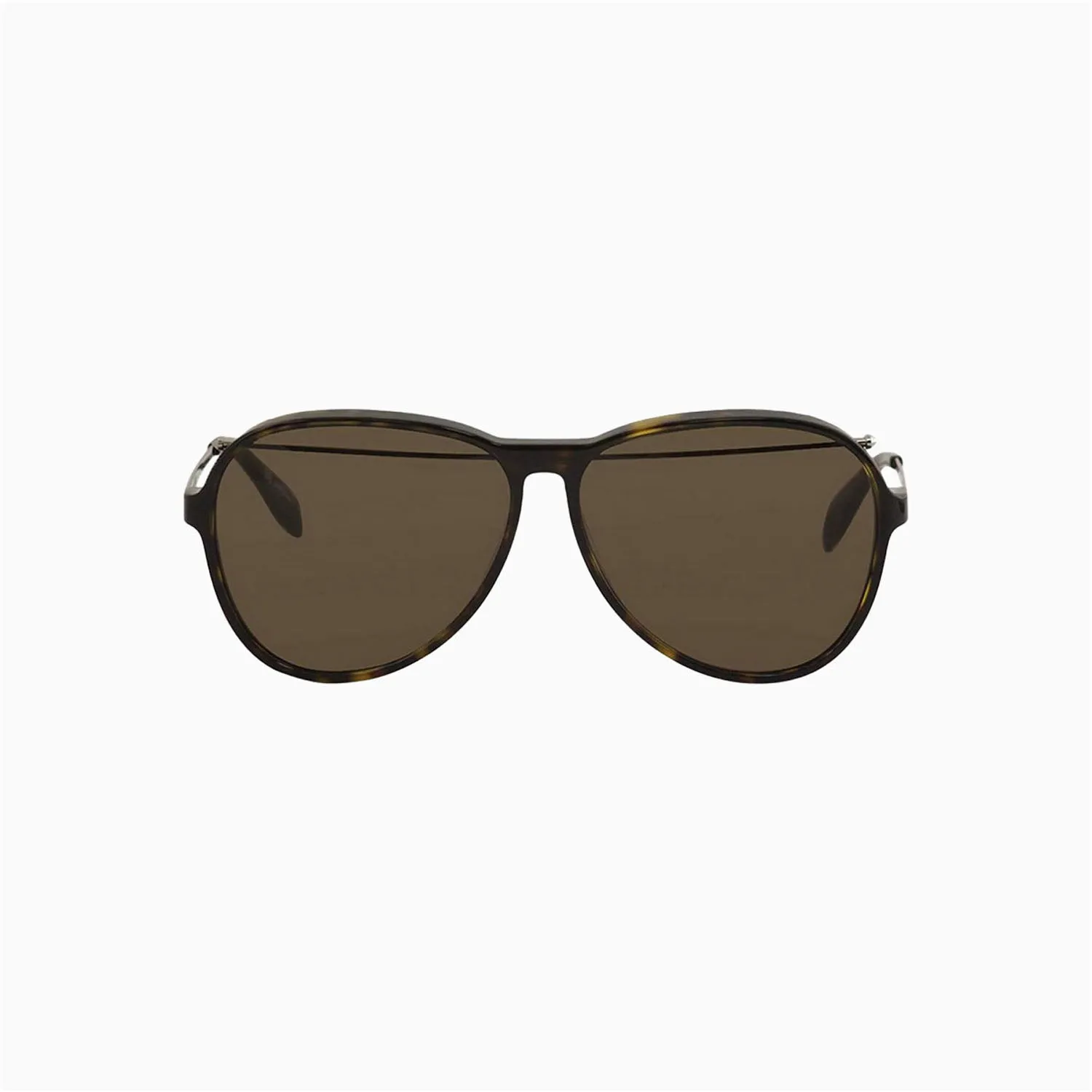 Alexander Mcqueen Ruthenium Havana Brown Sunglasses