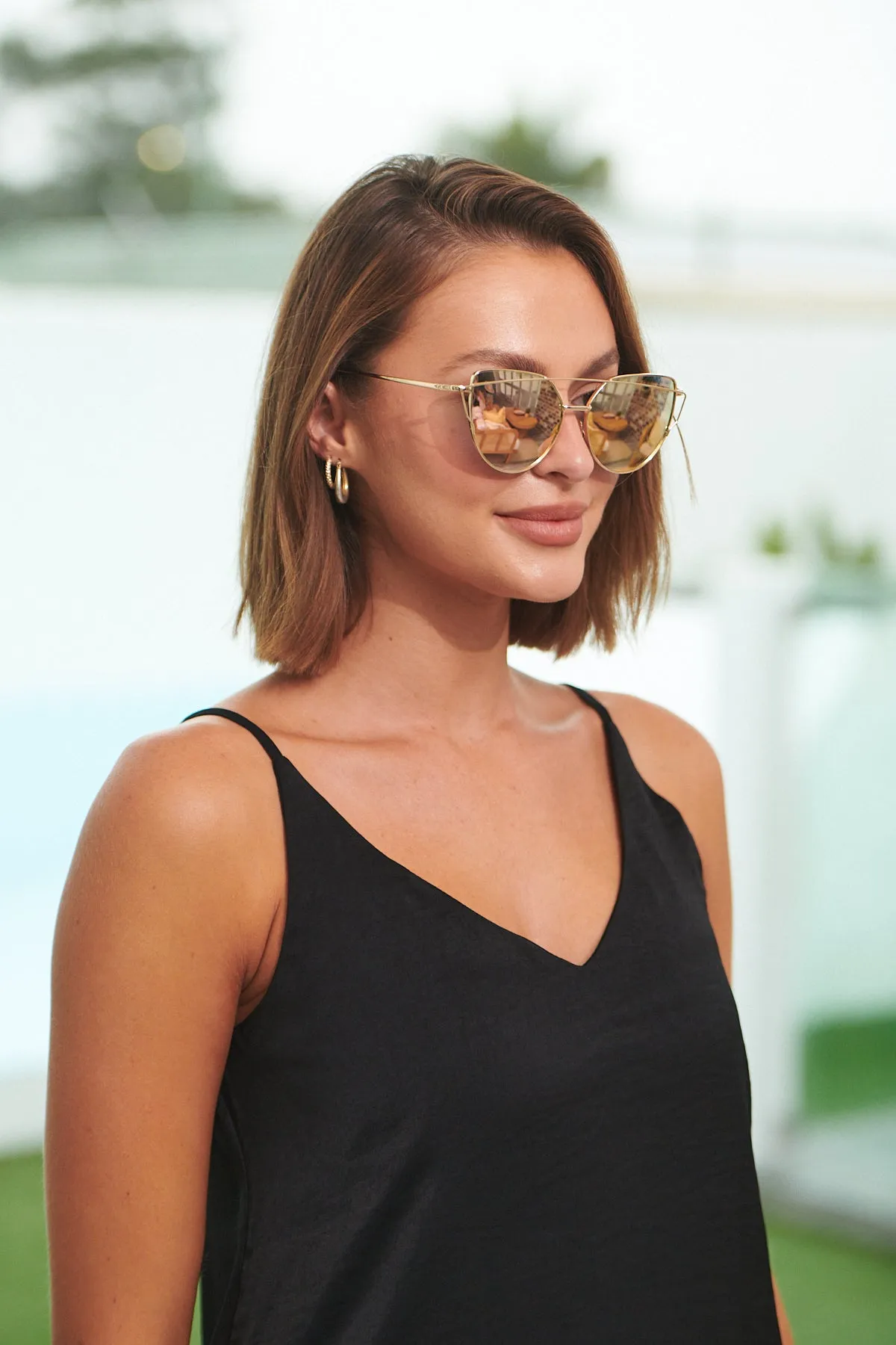 Annie Gold/Mirror tint Sunglasses