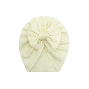 Baby Hattie Bow Turban — Lemon