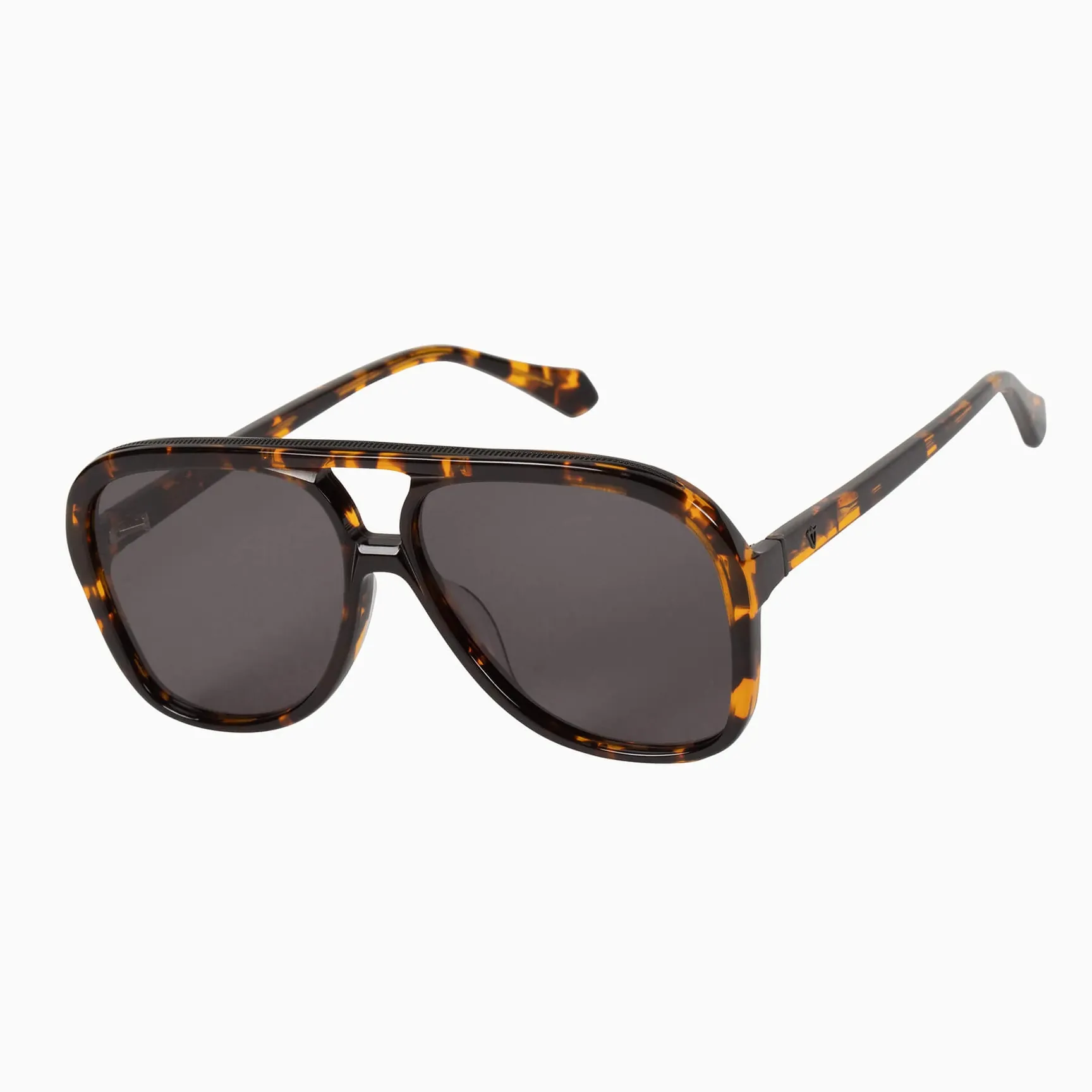 Bang | Sunglasses - Dark Tortoise w. Matte Black Metal Trim / Black Lens