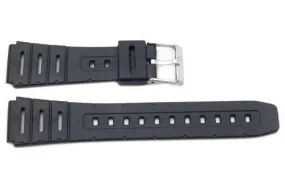 Black Rubber Casio Style 20mm Watch Band