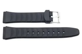 Black Rubber Casio Style 20mm Watch Band