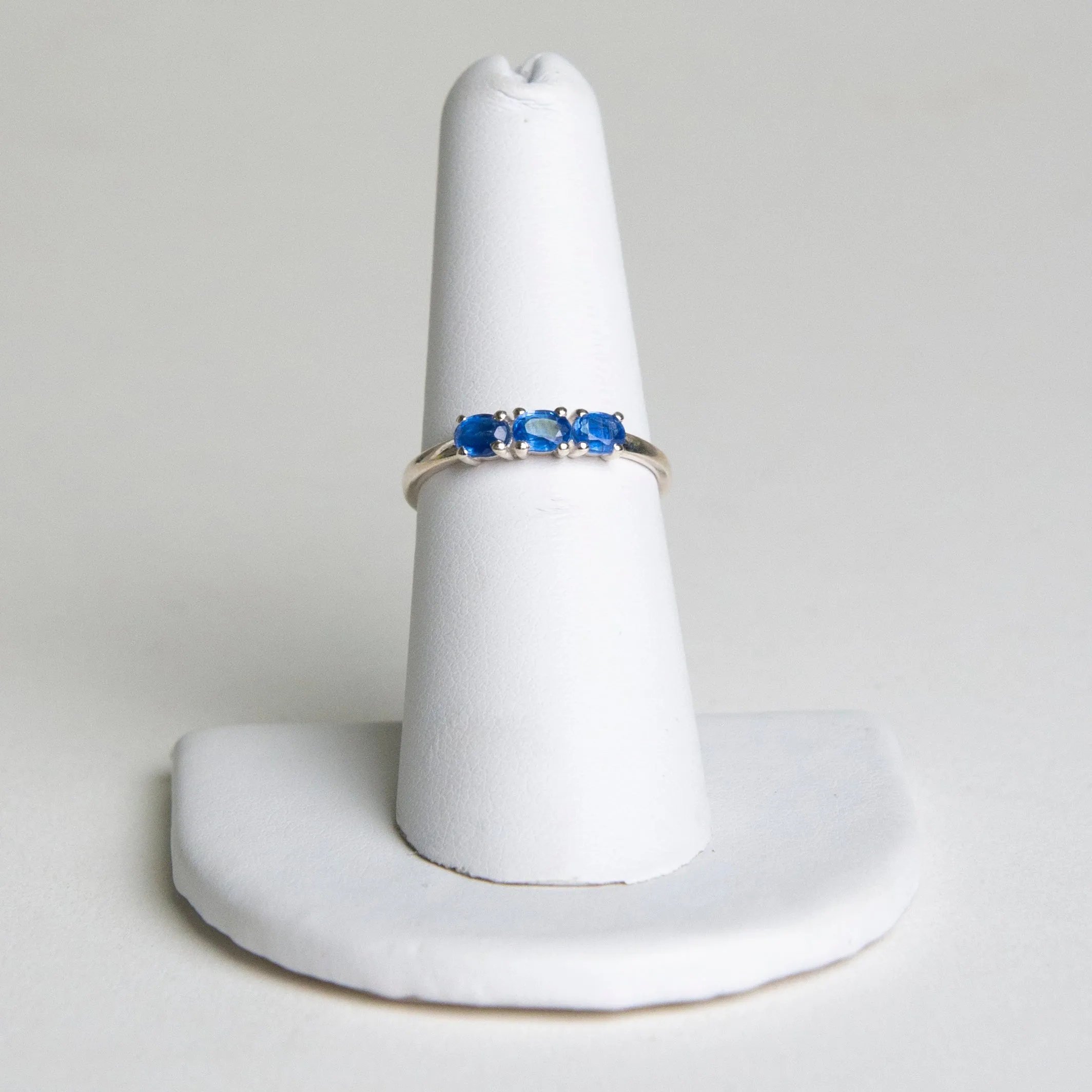 Blue Kyanite Faceted Ring