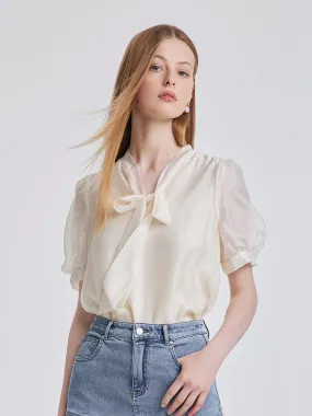 Bow Tie Ribbon Blouse