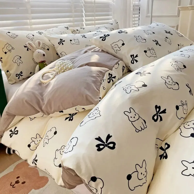 Bunny Bow Bedding Sheet - Kimi