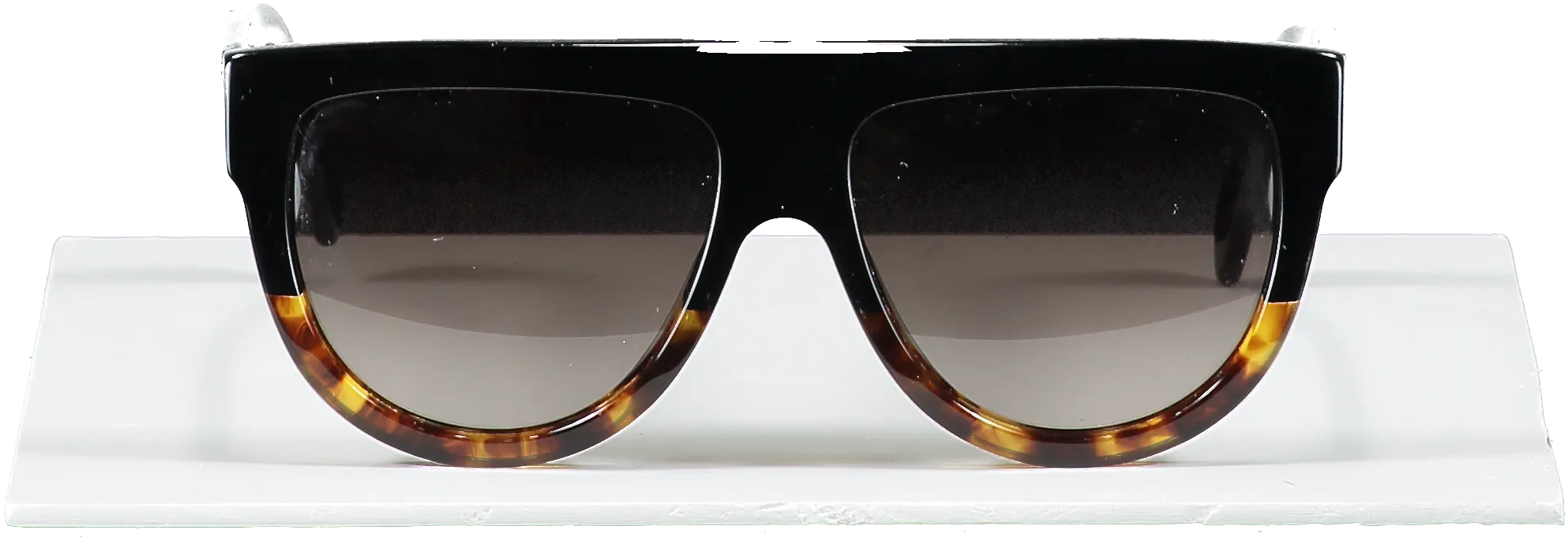 Celine Brown Tortoise D-frame Acetate Sunglasses In Case