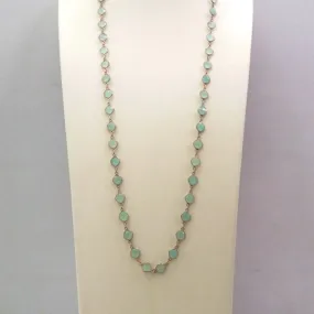 Chalcedony Jeweled Chain Necklace