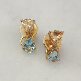 Citrine & Blue Topaz Separates Earrings