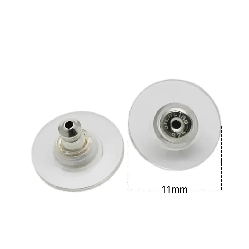 Comfort Clutch Earnuts Circled with Large Plastic Earring Backs