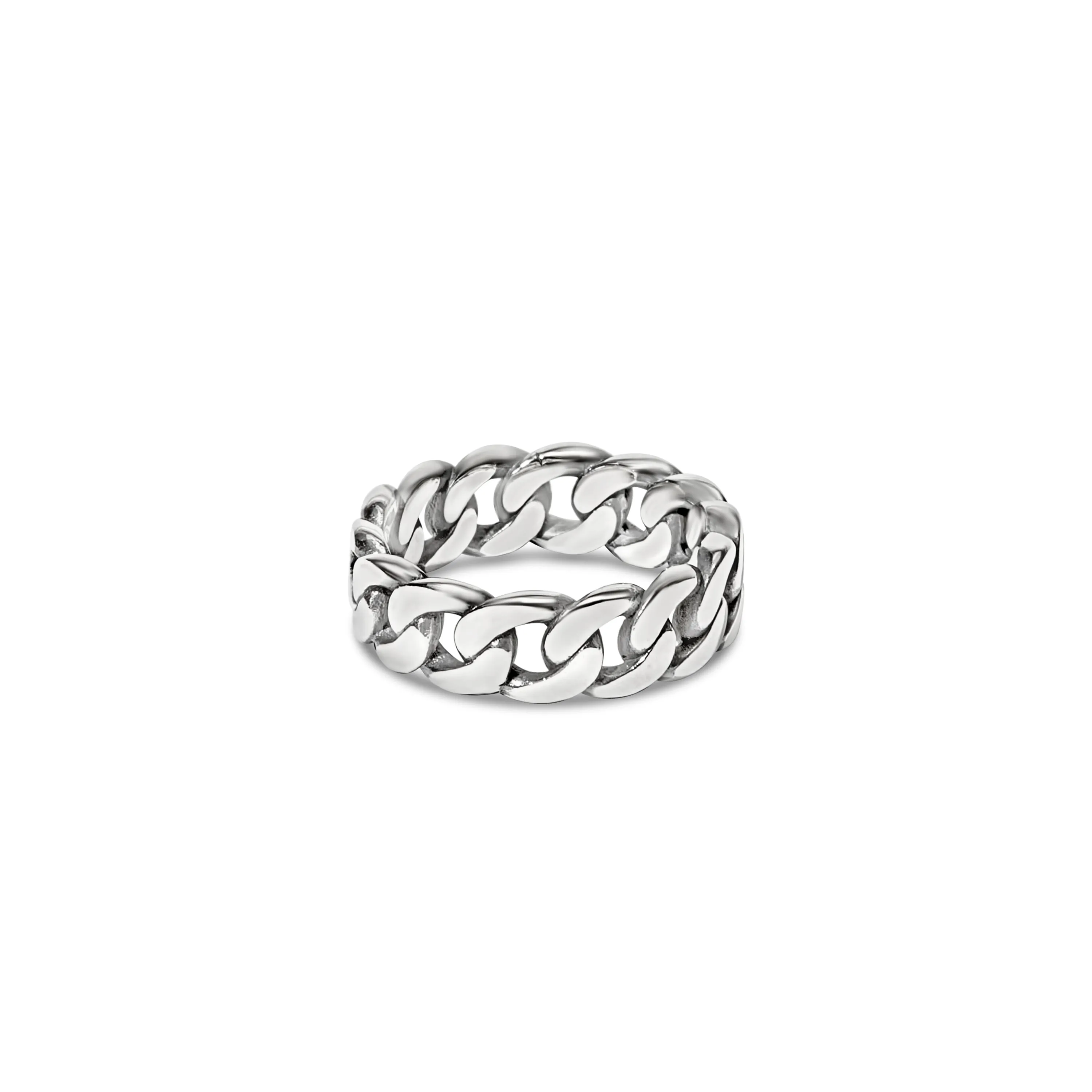 Cuban Chain Ring - Sterling Silver