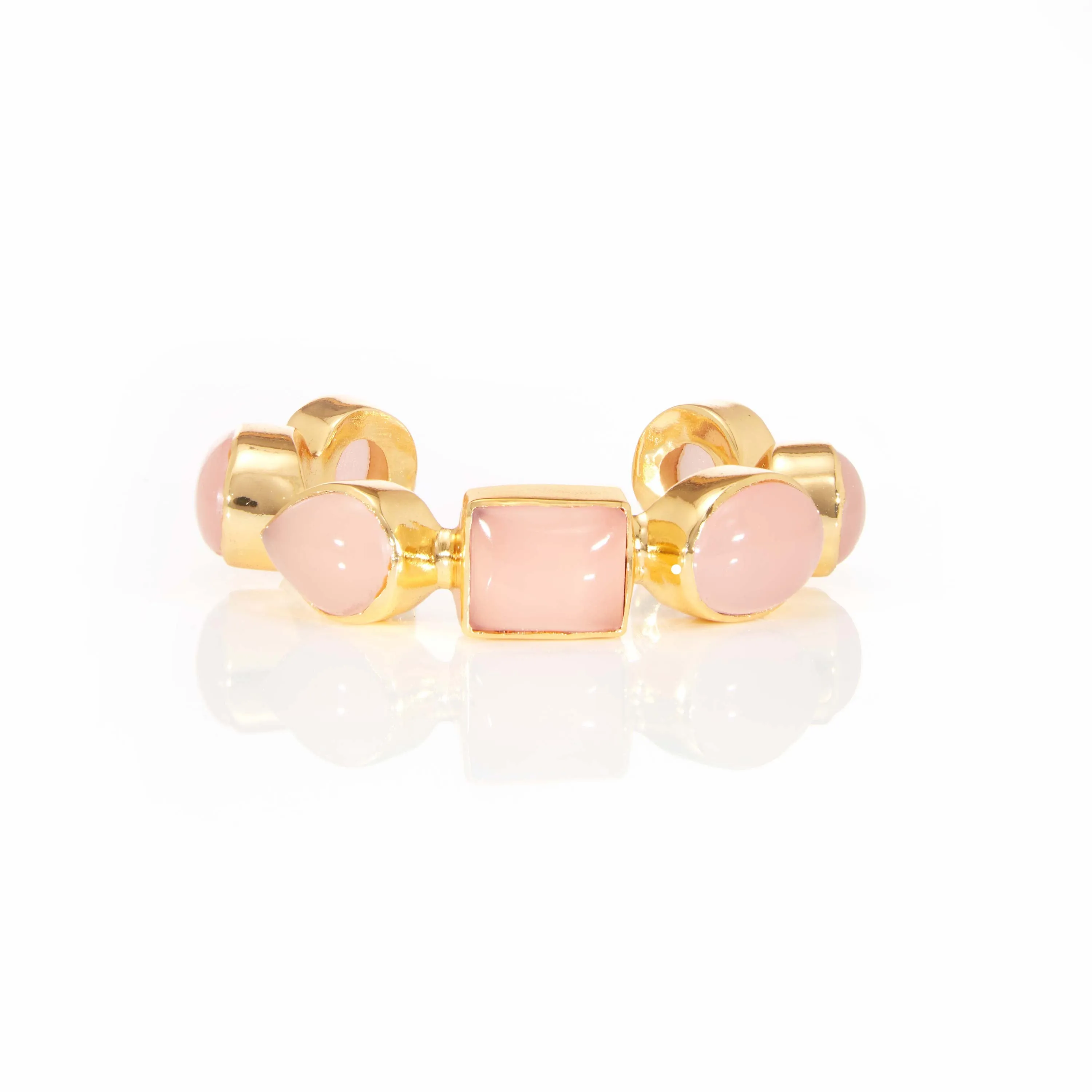 Cuff - Single line Rose Chalcedony