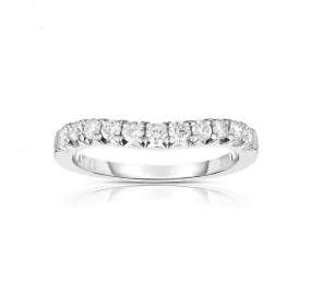 Curved French Cut Diamond Band