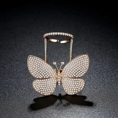 Dancing Butterfly Resizable Ring