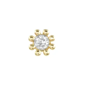 Diamond Daisy Single Stud Earring, 14K