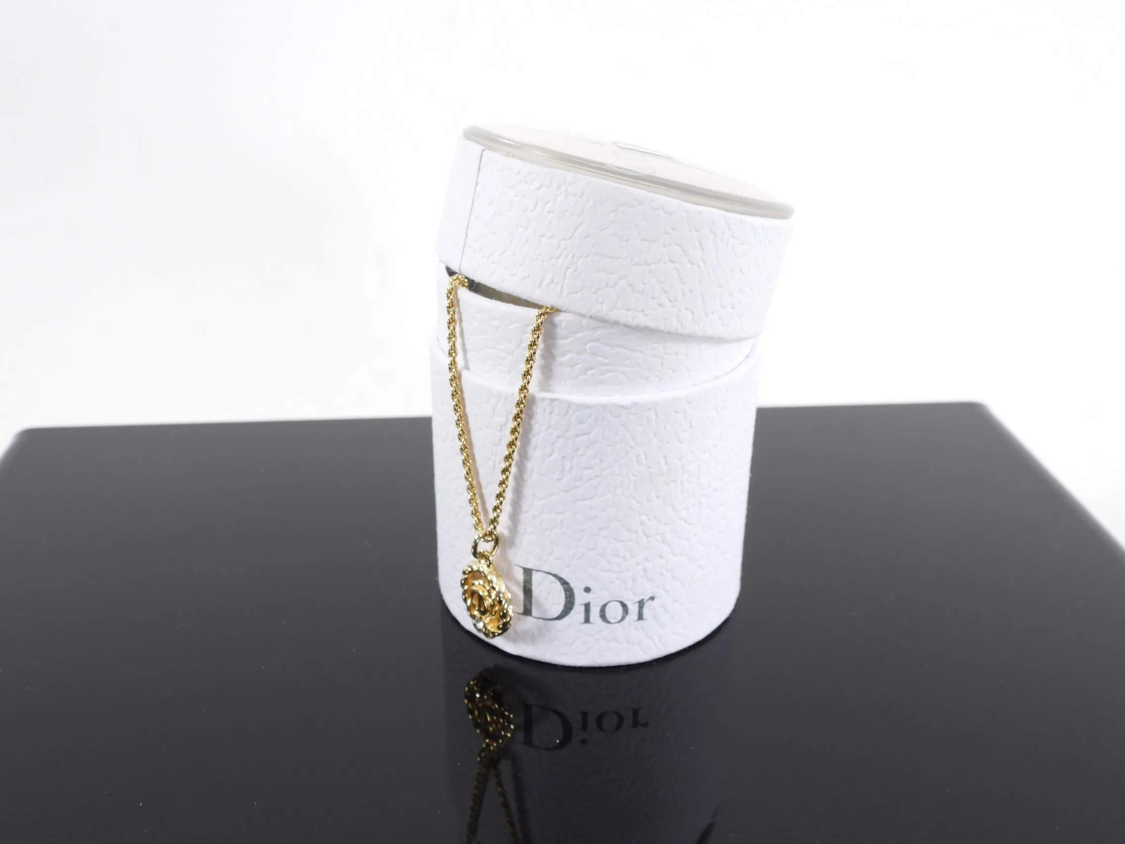 Dior Vintage 1980's CD Pendant Necklace