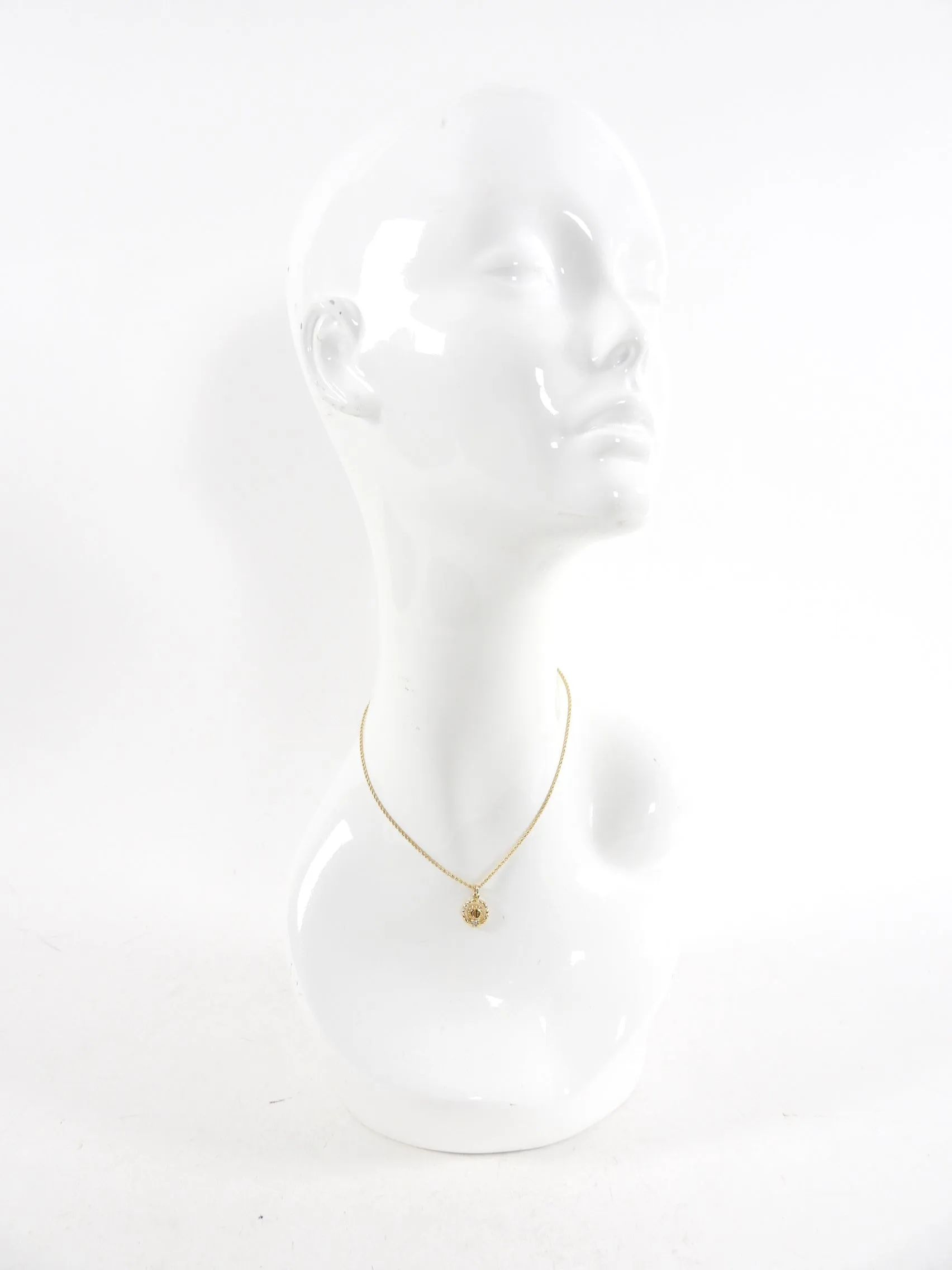 Dior Vintage 1980's CD Pendant Necklace