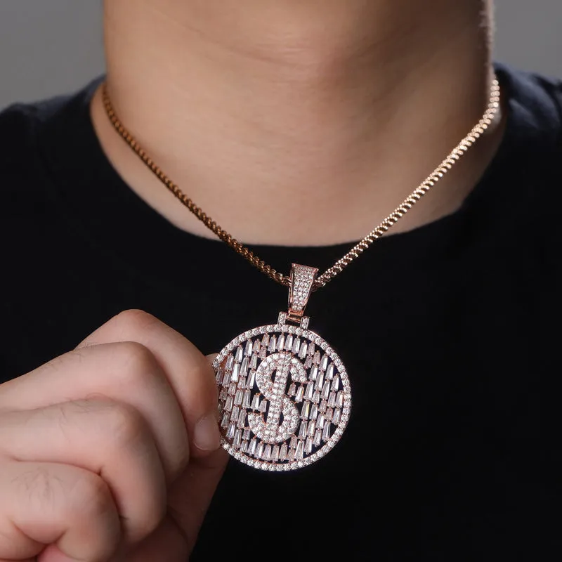 Dollar Symbol Iced Out Pendant