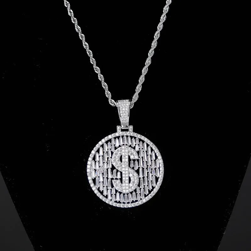 Dollar Symbol Iced Out Pendant