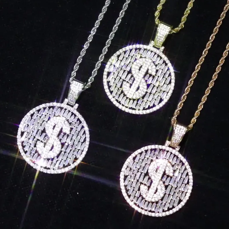 Dollar Symbol Iced Out Pendant