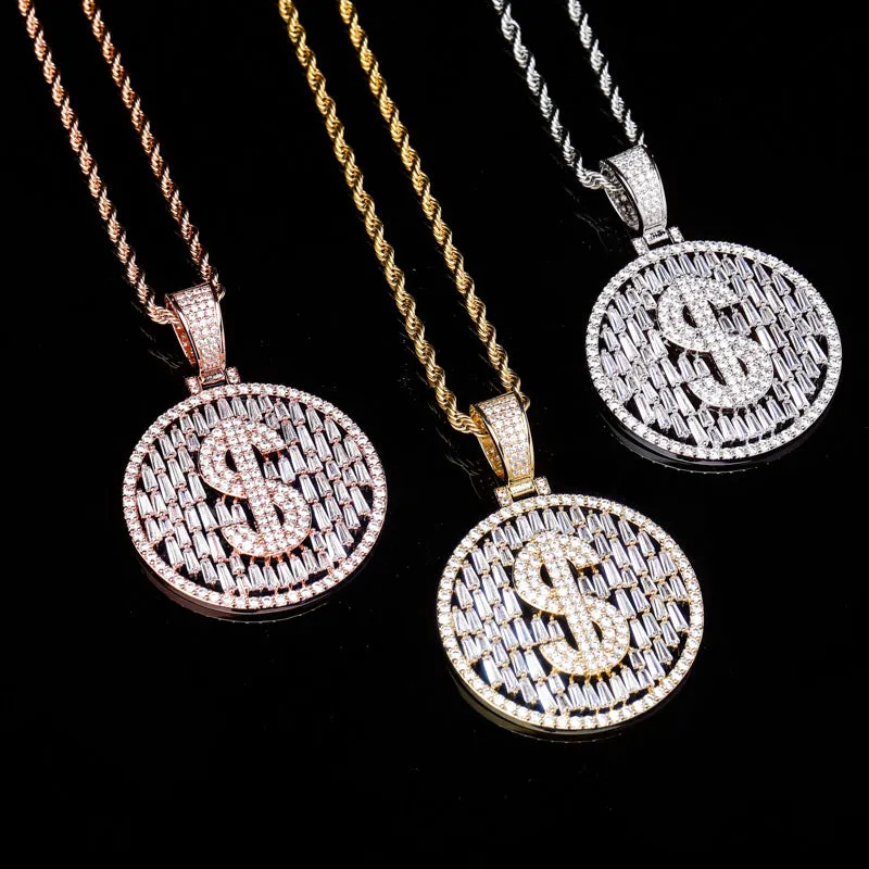 Dollar Symbol Iced Out Pendant