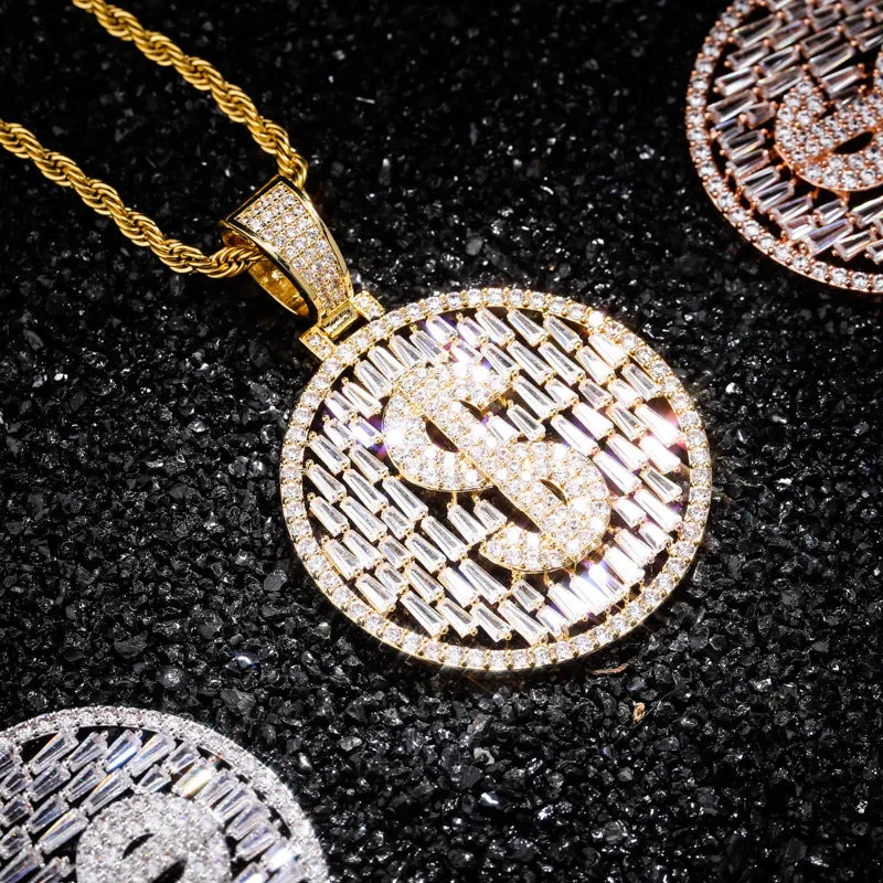 Dollar Symbol Iced Out Pendant