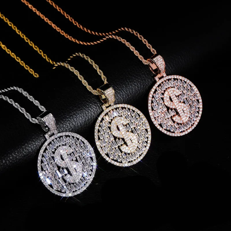 Dollar Symbol Iced Out Pendant