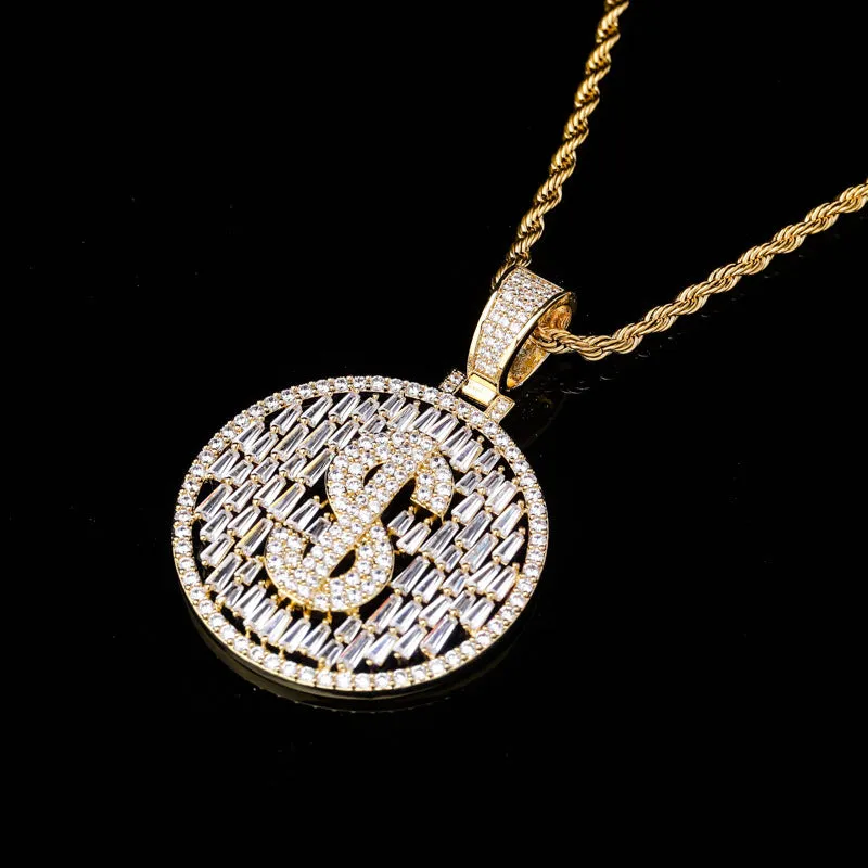 Dollar Symbol Iced Out Pendant