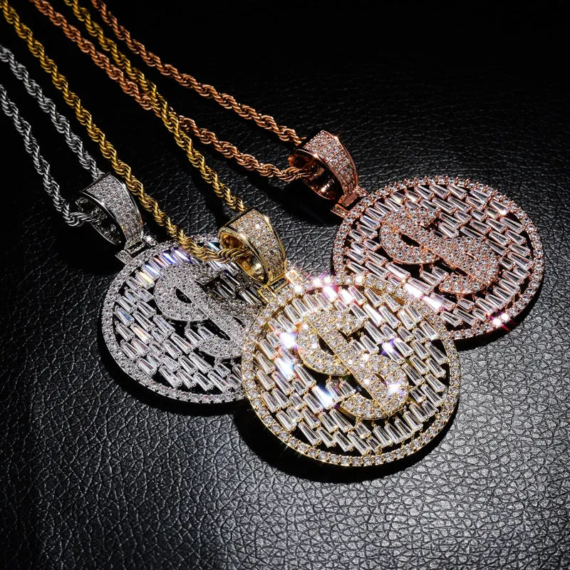 Dollar Symbol Iced Out Pendant