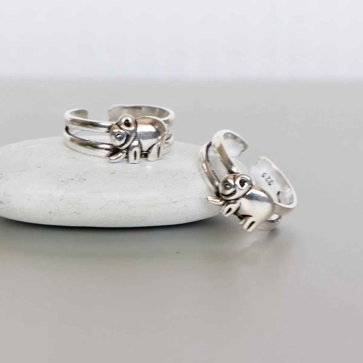 Elephant Silver Toe Ring, Indian Toe Rings, Free Size Toe Ring, Minimalist Toe Rings, Gift Toe Ring, Bohemian Toe Band, Silver Toe Band