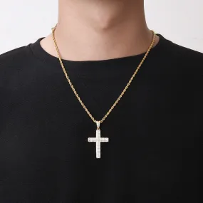 Full Diamond Cross Pendant