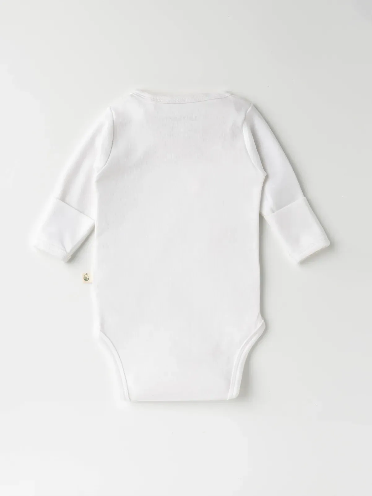 Full sleeve pure white cross button  bodysuit  for baby