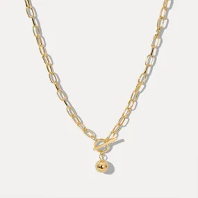 Gold Ball Pendant Necklace