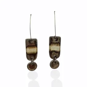 Handmade Long Dangle Porcelain Earrings