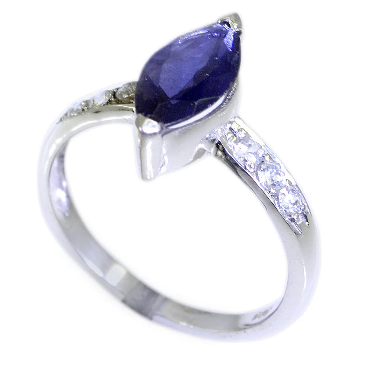 Handmade Stone Iolite 925 Sterling Silver Rings Nickel Free Jewelry