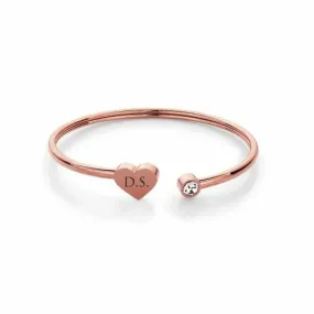 Heart bangle rosé gold