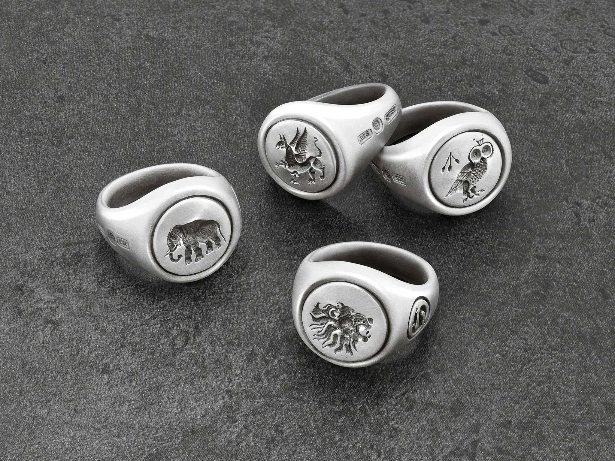 Horse Signet Ring in Sterling Silver