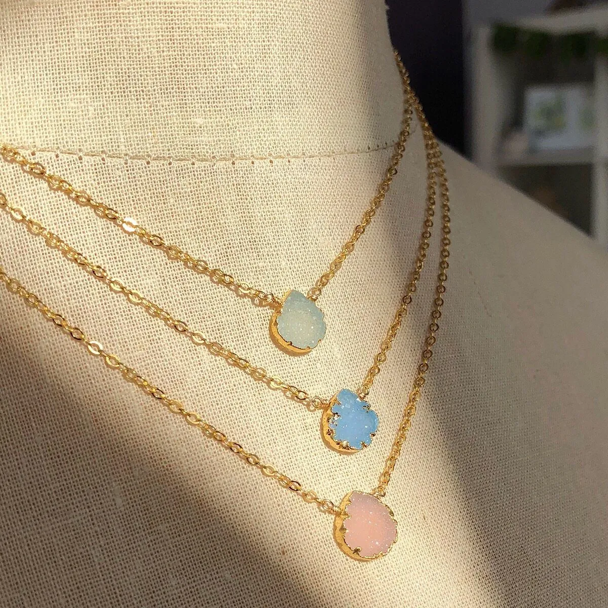 Itty Bitty Druzy Necklace