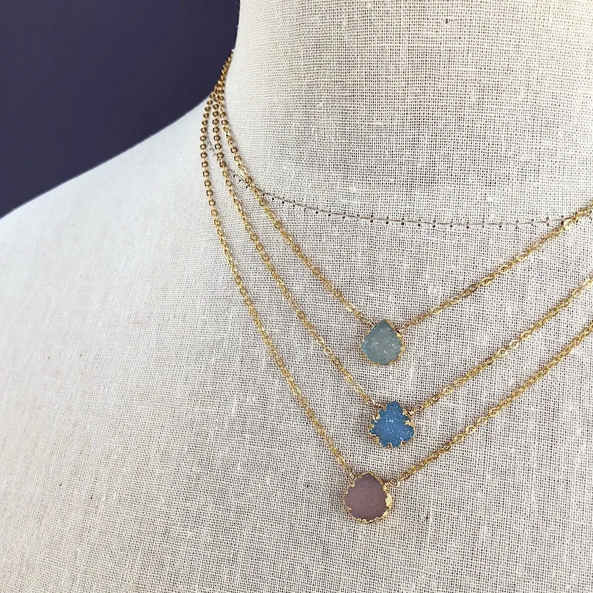 Itty Bitty Druzy Necklace